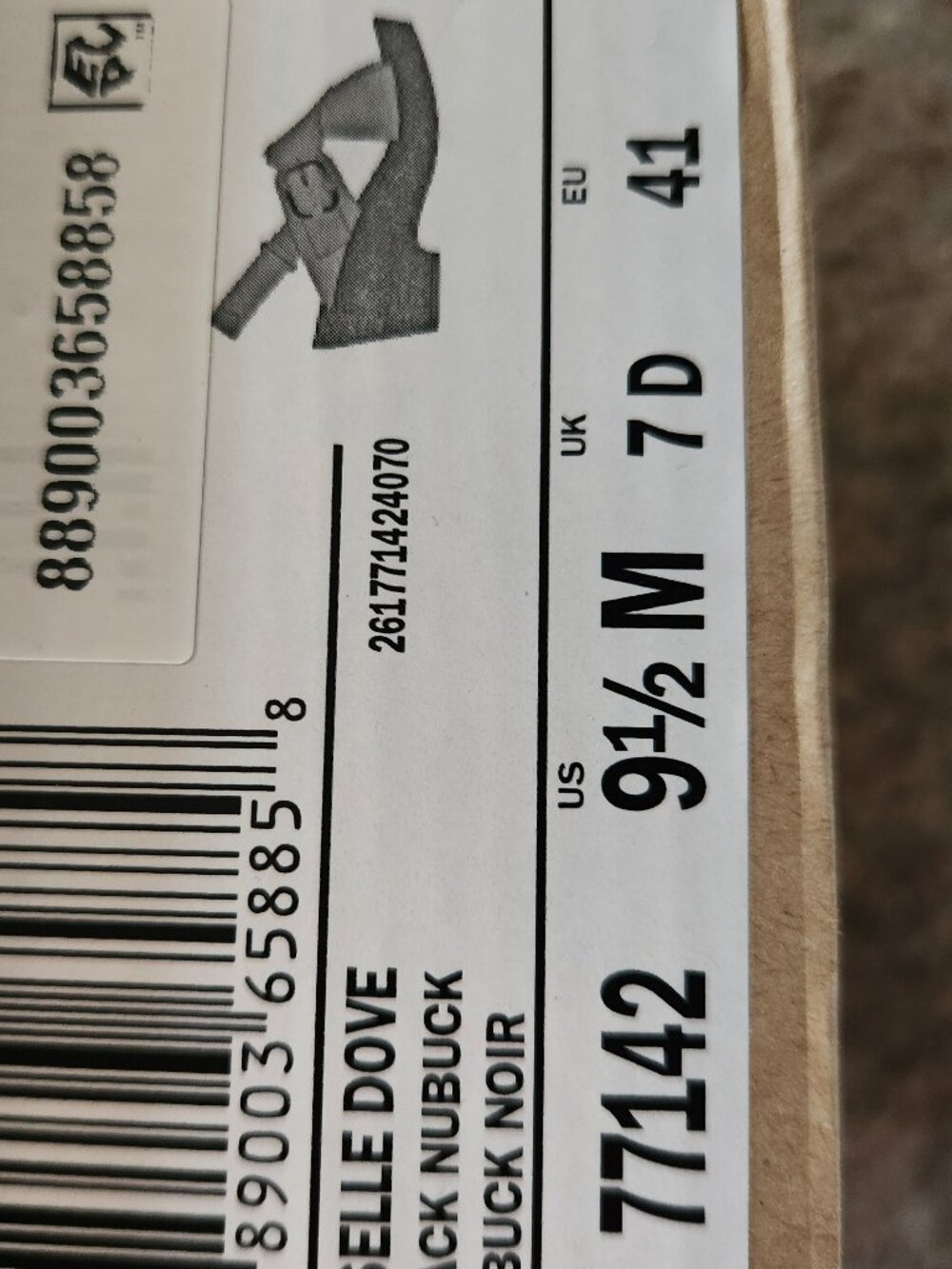 Clarks "Giselle Ivy" Black Nubuck Leather Wedges. NIB. Size 9.5 - Picture 7 of 9